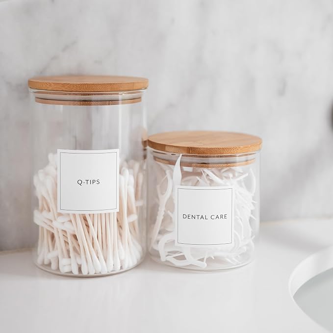 Bathroom Laundry Labels for Jars - 164 Closet Laundry Stickers, Cleaning Labels for Jars Spray Bottles, Bedroom Closet Household Laundry Organization