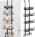 HapiRm Over Door Purse Organizer - Adjustable Purse Storage Rack with Bags Design Metal Basket, Wall Mounted Handbag Organizer, Hanging Handbag Holder, Can Use As 1/2 Part Detachable