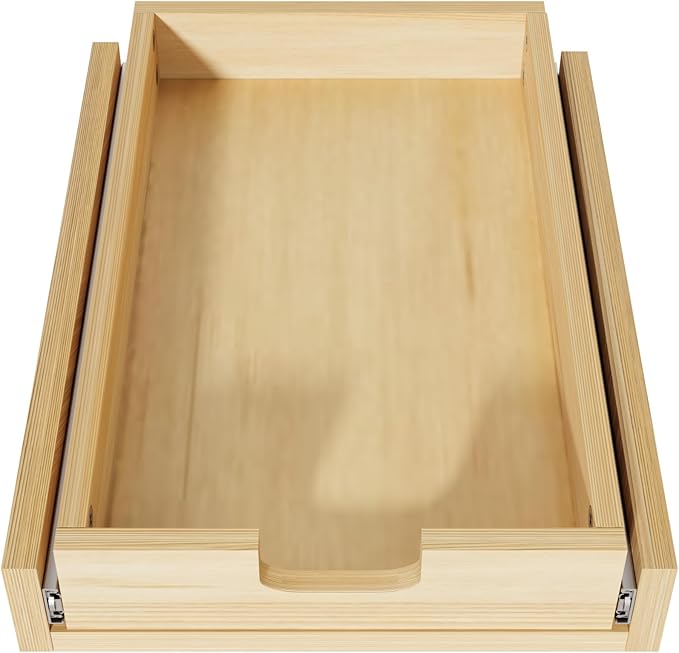 Pull Out Cabinet Organizer, 14''W×21''D Sliding Drawers for Cabinets, Soft Close Slide Out Wooden Pull out Drawers, Base Cabinet Organization for Kitchen, Pantry, Bathroom