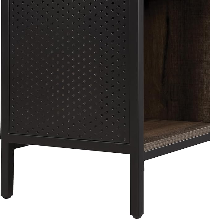 OSP Home Furnishings Ace Contemporary Modern Storage Bookcase with Shelves, 2- Shelves, 8 Cubes, Ozark Ash Finish