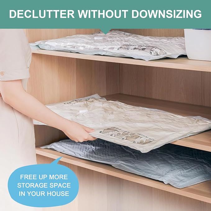 Travel Vacuum Storage Bags for Clothes with Rechargeable Cordless Pump, 20 Pack (5 J + 5 L + 5 M + 5 S), Carry-On Size Compression Bags for Luggage, Space Saver Packing Bags for Suitcase