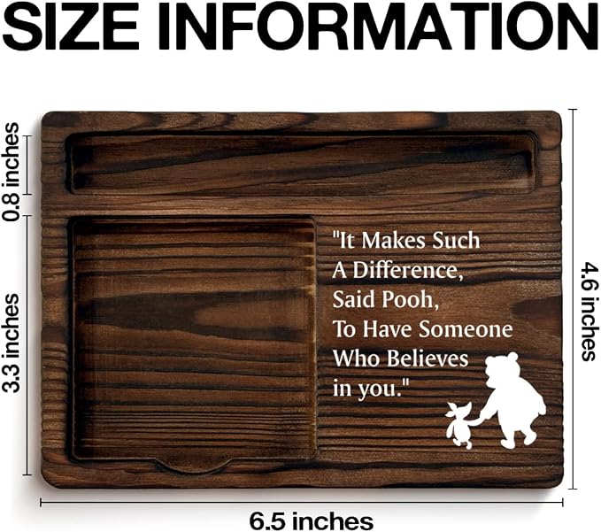 Inspirational Gifts Pooh Bear Sticky Note Holder Encouragement Gift Friendship Gifts for Best Friends Besties Sister Coworkers Birthday Christmas