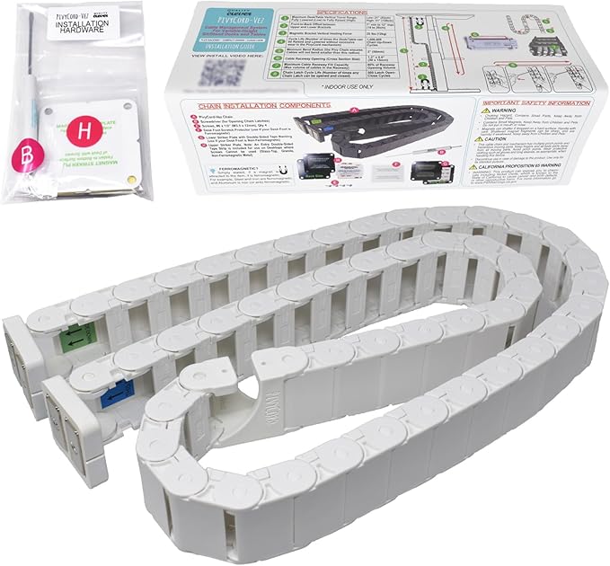 Quality Clever PivyCord-Vez Flex Chain Raceway Cable Management Solution for Sit-Stand Variable Height Desks, Flexible Cable Raceway to Hide, Organize and Protect Wires and Cables, White
