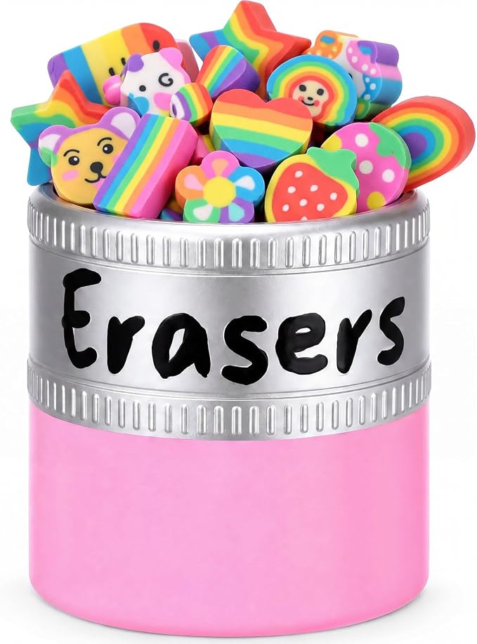 Tenceur 4.7x4.7 Inches Erasers Bucket for Teacher Desk Organizer Pencil Holder Bucket Plastic Large Capacity Desk Organizer for Teacher Classroom Craft Supply Storages