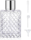 Vintage Glass Spray Bottle - Refillable Perfume Atomizer, Empty Perfume Bottles with 3 Dispensers (100ml/3.4 Oz)