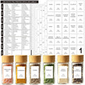 256 Spice Labels Minimalist Waterproof Spice Jar Stickers Removable Oil-Resistant Preprinted Spice with Blank Label for Kitchen Herb & Seasoning Labels Food Containers Organizers Storage Bins