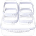 5PCS Travel Essentials for Toiletries with Handles, 1.2MM Thick Clear Hard Shell Zipper Case, Durable Makeup Bag for Cosmetics, Puzzles and Snacks, Clear Travel Bag for Diaper Bag Organizer