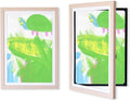 Dynamic Frames Li’l Davinci Front-Open 2-Pack Kids Art Frames, Wooden Frames for 12x18 Artwork, Prints & Certificates, Store up to 50 per Frame, 14.75 x 20.75 Outer Dimensions, Natural