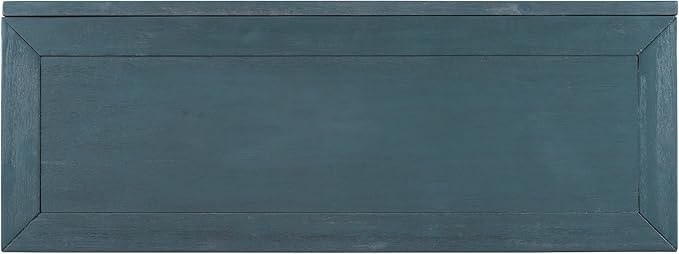Amposei Wooden Accent Cabinet 40-Inch Vintage Sideboard Coffee Bar 2-Door Entryway Storage Cabinet with Adjustable Shelf for Living Room Entrance, Antique Blue