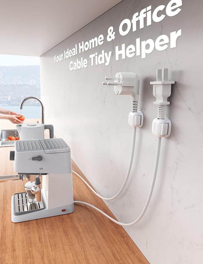 6Pack Cord Organizer, Spring Cable Clips [1s Lock] Cord Holder for Nightstand Car Home Office Desk Accessories Cubicle Decor for Women Men Guys Girls College Dorm Room Essentials Cute School Supplies