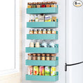 Mystozer Magnetic Spice Rack for Refrigerator, Kitchen Organizer and Storage Shelf, Blue (6 Pack)…