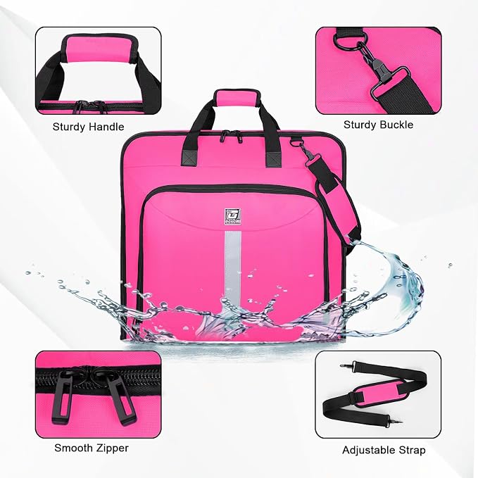 Goloni Garment Bag For Men Women Travel & Business,Hanging Clothes & Multiple Compartment,Waterproof Foldable Suit Bag Rose