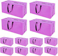 Purple Moving Bags - 8 Pack Extra Large Heavy Duty Storage Bags With Zipper & Reinforce Handles | 29x14x13 Inch Moving Tote Bags Bulk For Clothing, Shoes, Travel