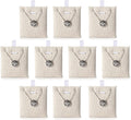 Oirlv 10 PCS Jewelry Display Cards Linen Earring Necklace Card for Selling