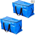 Blue Moving Bags Heavy Duty Extra Large Storage Bags with Zipper and Handles, Moving Supplies Moving Storage Bags, 23 Gallon Capacity, 2 Pack