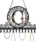 Personalized Wall Mounted Metal Initial Letter C Earring Holder Jewelry Organizer for Earrings and Necklaces Space Saving Wall Display with Hooks Jewelry Storage Bedroom Vanity Gift for Women