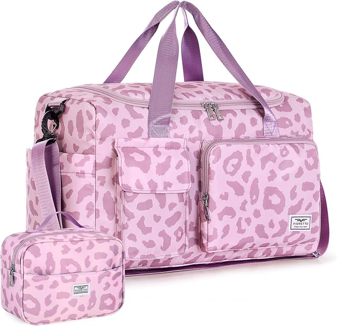 FIORETTO Women's Gym Duffle Bag with Shoes Compartment, 30L Capacity, Ideal for Travel, Gym, Sports, Duffel, Weekender