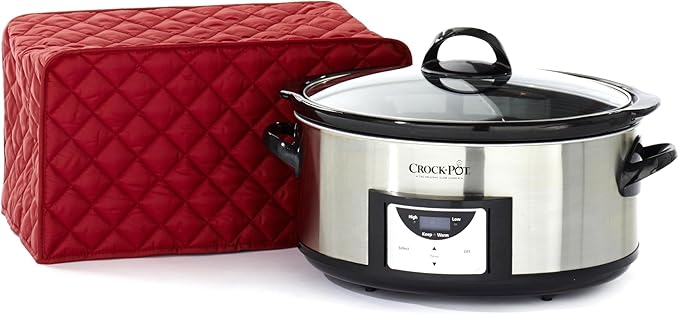 Covermates Keepsakes - Slow Cooker Cover - Dust Protection - Stain Resistant - Washable - Appliance Cover, Red