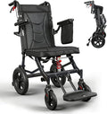 18" Widened Seat Wheelchairs for Adults,Transport Wheelchair Lightweight Foldable, Adjustable Backrest,1s Quick Folding, Two-Stage Braking, Portable Wheelchair for Travel, Hospital & Home Use(Black)