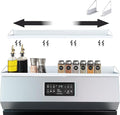 Magnetic Over the Stove Shelf, Extendable（16" to 30" ）Steel Spice Rack Shelf, Above Oven Storage Organizer, Stove Top Shelf for Kitchen Range, Back of Stove & Floating Shelves for Bathroom - White
