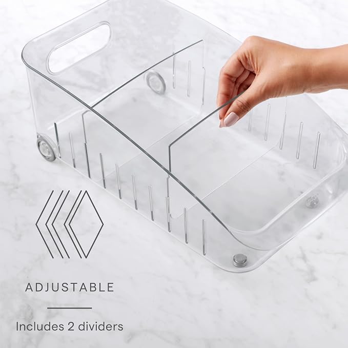 YouCopia RollOut Fridge Drawer 8”, Adjustable Bin Refrigerator Organizer (Pack of 4)