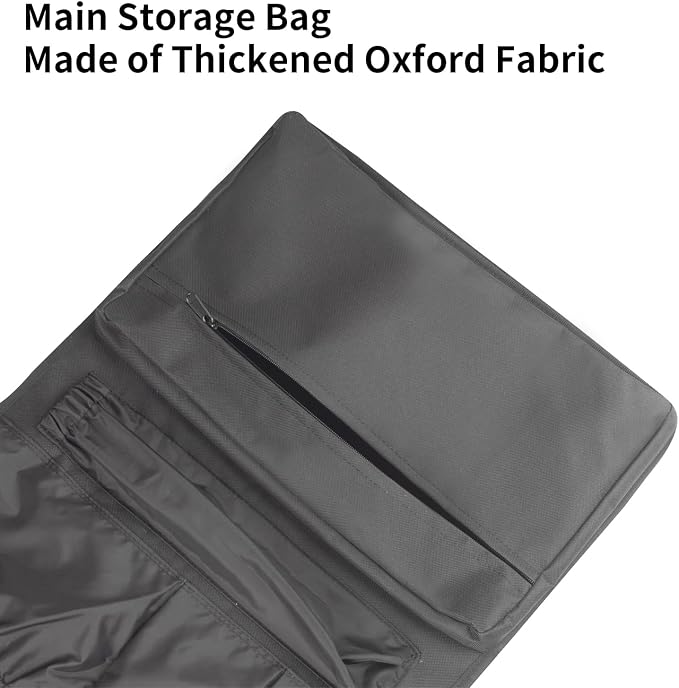 Hang Storage Bag for Vacuum Cleaner Tool Accessories Vacuum Attachments Travel Carrying Protective Bag Wall Hanging Organizer for Airwrap Styler（Black）