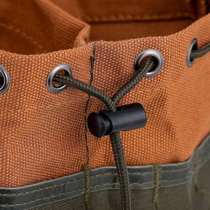 Bucket Boss 25001 Canvas Organizer Parachute Bag with 19 Pockets for Nails,Screws, and Bolts in Brown (Pack of 6)