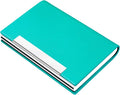 Padike Business Card Holder, Business Card Case Professional PU Leather & Stainless Steel Multi Card Case,Business Card Holder Wallet Credit card ID Case/Holder For Men & Women. (U-Light green)