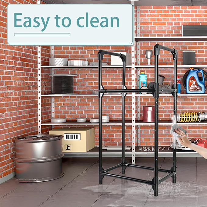 Hershii Tire Rack, Tire Storage Rack Stand Garage Storage Shelf Organizer | Rolling Tire Rack for Indoor Outdoor Use - Black, Metal 22.51'' X 14.16'' X 45.11''