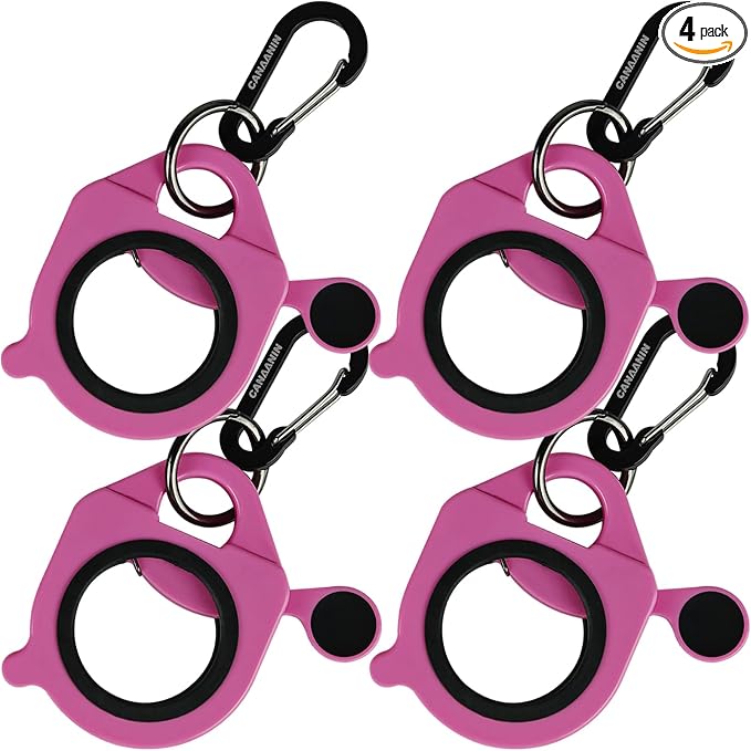 Zip Tie Holder Cable Tie Holder Heavy-Duty Colored Upgraded for Tool Belt Electrician Tool Tradie Bits Organized Strong Efficient Storage Reusable Portable (Pink, 4 Piece)