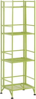 Convenience Concepts Xtra Storage 4-Tier Folding Metal Shelf, Lime