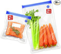 30 Pcs Reusable Vacuum Sealer Bags for Food, 2 Size BPA-Free Vacuum Storage Bags with Sealing Clips & Leak-Proof Design for Sous Vide Cooking, Freezer, Microwave Heating