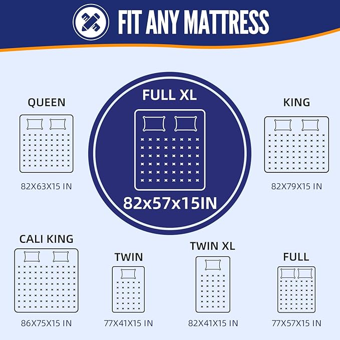 BAGAIL Mattress Bags for Moving, Mattress Covers with Heavy Duty Handles, Reusable Mattress Storage Bag for Moving Supplies(Navy, Full XL)
