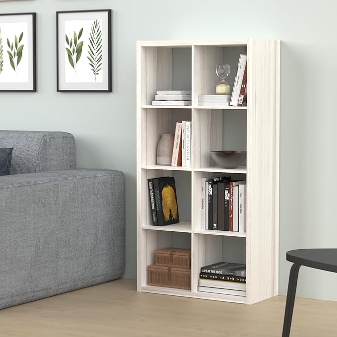ClosetMaid Decorative Open Back 8-Cube Storage Organizer, Bleached Walnut