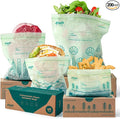 Fit Meal Prep 100% Compostable Food Storage Bags Set, Resealable Bags Plant-Based Freezer Bag for Food, ASTM D6400, US BPI & EU OK Compost Certified