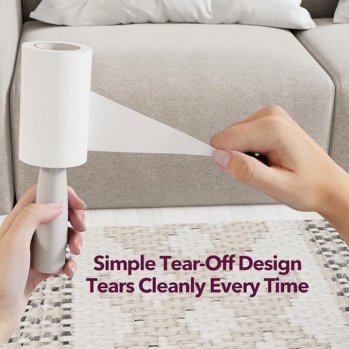 MEIQIHOME Extra Sticky Lint Roller Refills Only, 880 Easy-Tear Sheets for 3.9"-4" Lint Rollers with 1.5" Inner Diameter for Pet Hair Removal on Clothes, Furniture, and Carpets
