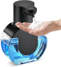 Automatic Foaming Soap Dispenser, 15oz/420ml Smart Hand Soap Dispensers, Touchless Wall Mount with 4-Level Adjustable, Rechargeable Foaming Hand Soap Dispenser for Bathroom Kitchen Office - Black-1
