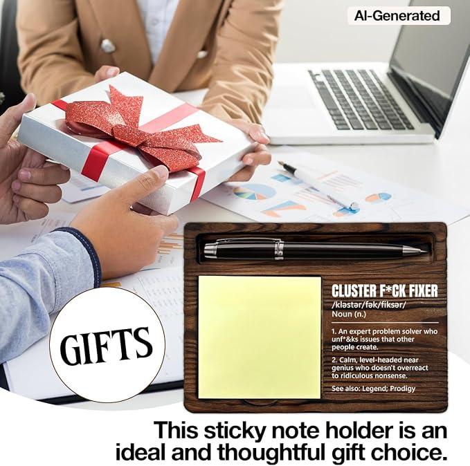 Funny Office Gifts for Boss Leader Coworkers, Cluster Fixer Sticky Note Holder Office Decor