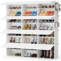 HOMIDEC Shoe Storage Cabinet, 48 Pairs Shoe Rack 3 by 8 Tier Space Saving Shoe Organizer for Closet Hallway Living Room Bedroom Garage