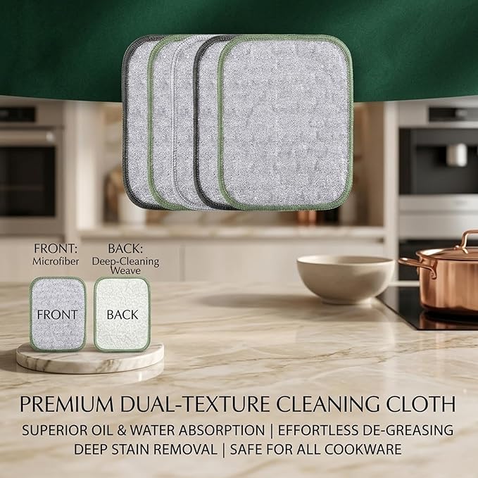 30PCS Double Side Non Scratch Wire Dishcloths,Reusable Multipurpose Wire Dishwashing Rags for Wet and Dry,Reusable Metal Scrubbing Pads Sponge Cloths for Kitchen, Sinks, Pots, Pans (Style B,20pcs)