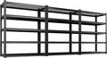 Set of 3 Garage Shelving-3000 lbs 5 Tier Storage Shelves, Adjustable Heavy Duty Metal Shelving Unit and Storage Large Wire Rack, Utility Steel Shelf for Warehouse Industrial-78 x46 x20, Black