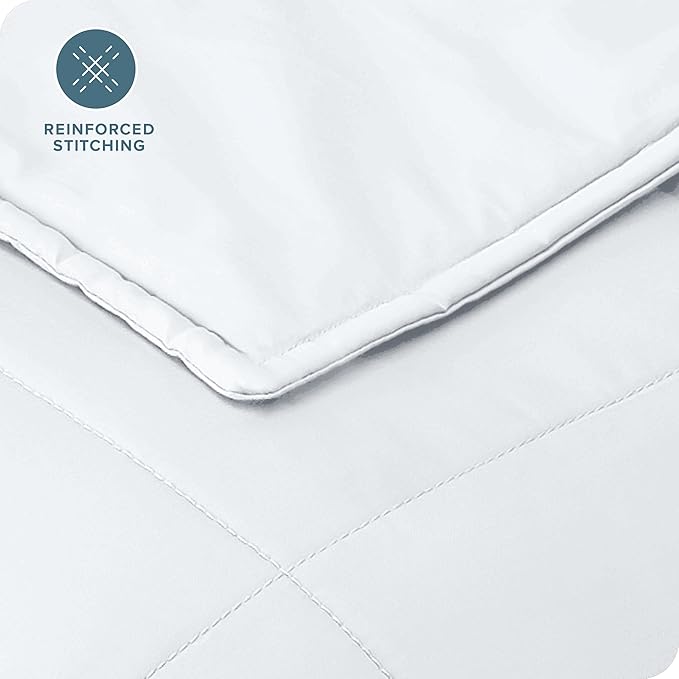 Bare Home Weighted Blanket King Size 30lb (80" x 87") for Adults - All-Natural 100% Cotton - Premium Heavy Blanket Nontoxic Glass Beads (White, 80"x87")