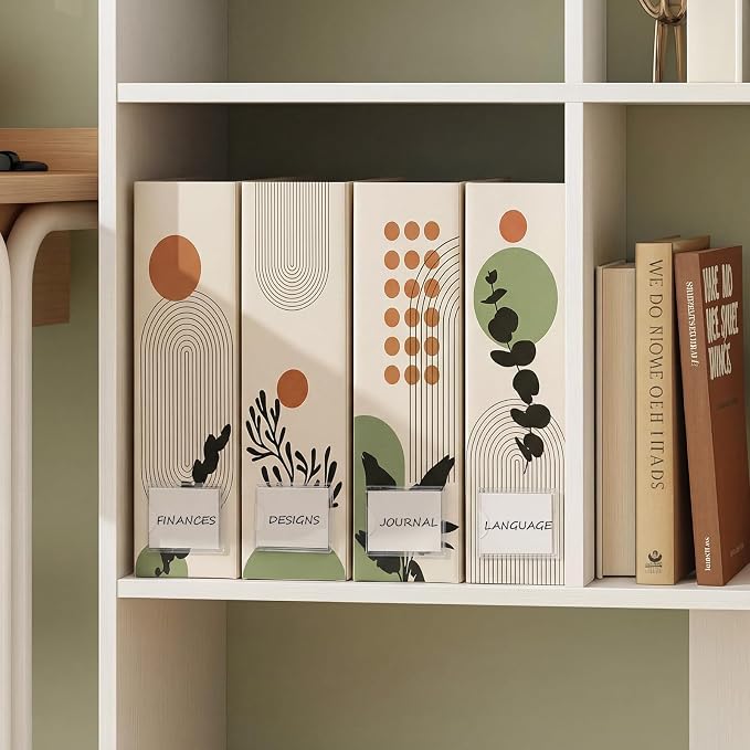 AmazingSpark Boho Plant Magazine File Holder Decorative Set of 4