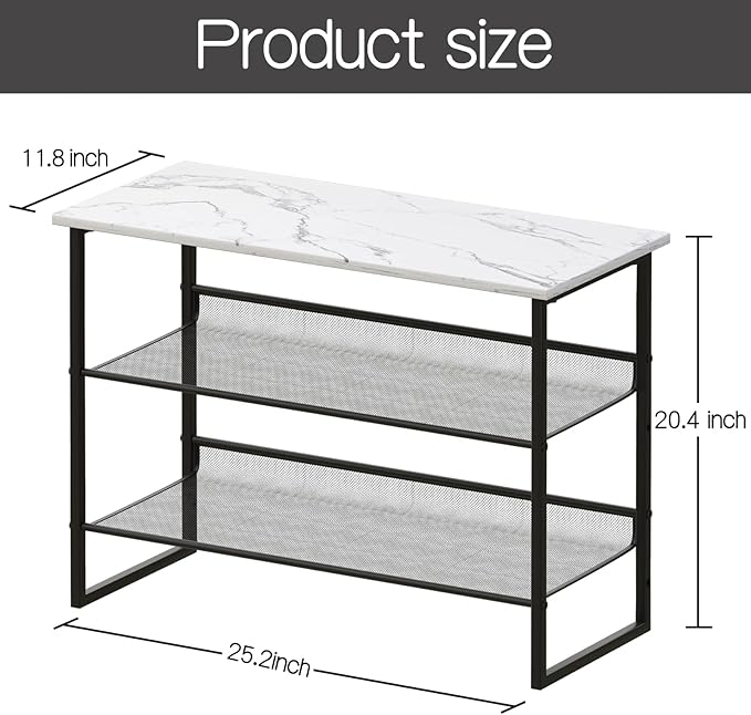 Garden 4 you Shoe Rack for Entryway Closet, Metal Mesh Shoe Organizer | Adjustable