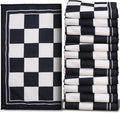 YUA Microfiber Cleaning Cloth 12 Pack,Microfiber Towels Cleaning,Microfiber Towels for Cars,Absorbent Dish Washing Cloth,Reusable Cleaning Cloths Lint Free (Black White Checker)