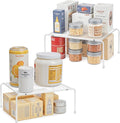 Kitchen Cupboard Organiser-2 Pack Metal Wire Storage Shelf Insert Rack for Kitchen Countertop, Pantry, Cabinet, Fridge
