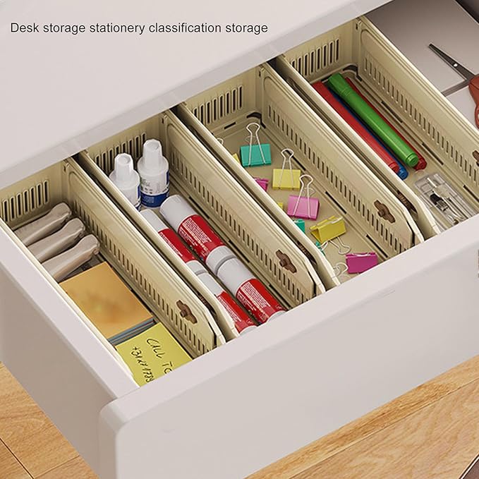 AYNEFY Retractable Storage Bin,Expandable Stackable Closet Pantry Organization Box Kitchen Fridge Drawer Container Foldable Storage Basket for Clothes Toys Books Snack Shoes