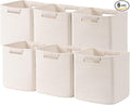 11 Inch Storage Cubes, 6 Pack Cube Storage Bins for Organizing, Cotton Rope Woven Baskets for Shelves, Bathroom, Kids Room, Closets, Baby Nursery