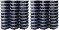 GoodCook Meal Prep Rectangle Single Compartment 30 units, Black, BPA Free (Pack of 2)