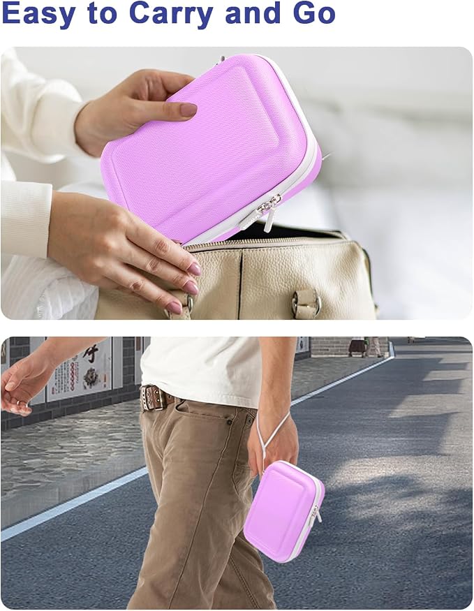 Krypthos Diabetic Supplies Travel Case, Carrying Case for Diabetes Blood Glucose Meter, Portable Diabetes Testing Kit Storage Organizer Bag for Blood Sugar Test Strips, Lancets, Lancing Device-Violet | Krypthos Portable Diabetes Testing Kit Storage Org...